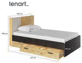 Lenart - Postelja Qubic QB-11 - 120x200 cm
