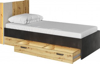Lenart - Postelja Qubic QB-12 - 90x200 cm