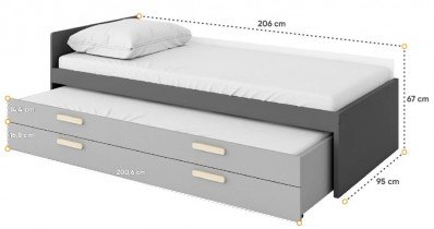 Lenart - Spodnja postelja Pok PO-14 - 90x200 cm za posteljo PO-13