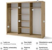 Lenart - Garderobna omara Idea ID-01 - san remo hrast