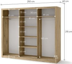 Lenart - Garderobna omara Idea ID-01 - san remo hrast