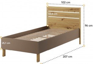 Lenart - Postelja Lenny LY-10 - 90x200 cm