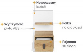 Lenart - Nočna omarica Simi MS-08L - leva