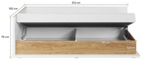 Lenart - Otroska postelja Simi MS-09L - 90x200 cm - leva