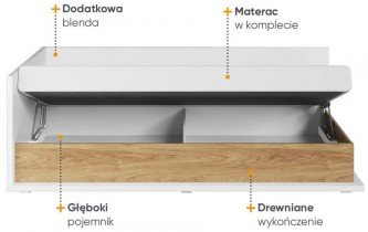 Lenart - Otroska postelja Simi MS-09L - 90x200 cm - leva