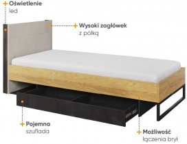 Lenart - Otroska postelja Teen Flex TF-16 - 90x200 cm