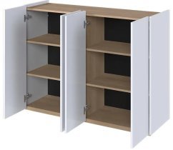 Lenart - Komoda Easy EA-02 - beli sijaj/skandi hrast