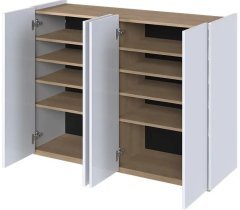 Lenart - Komoda Easy EA-02 - beli sijaj/skandi hrast
