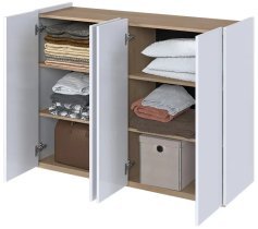 Lenart - Komoda Easy EA-02 - beli sijaj/skandi hrast