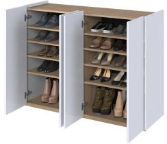 Lenart - Komoda Easy EA-02 - beli sijaj/skandi hrast