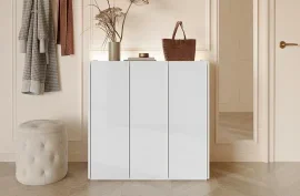 Komoda Easy EA-03 - beli sijaj/skandi hrast