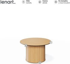 Lenart - Klubska miza Rotto 80 - RT-08