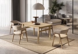 Raztegljiva jedilna miza Plot PT-01 - svetli hrast