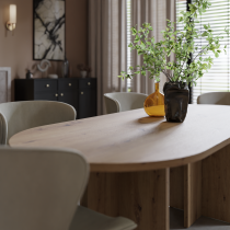 Stolarz-Lempert - Jedilna miza Loen 90x204 cm - artisan hrast