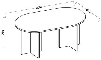 Stolarz-Lempert - Jedilna miza Loen 90x204 cm - artisan hrast