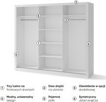 Lenart - Garderobna omara Idea ID-01 - bela