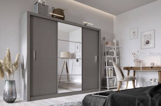 Lenart - Garderobna omara Idea ID-01 - siva