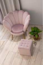 Signal - Fotelj Magnolia1 - starinska roza, bluvel 52