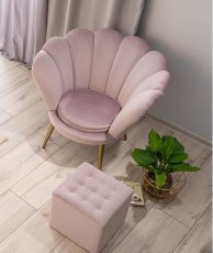 Signal - Fotelj Magnolia1 - starinska roza, bluvel 52