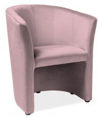 Fotelj Tm-1 - starinsko roz, bluvel 52 