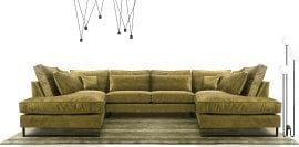 Sedežna garnitura v U obliki Corblack