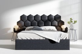 PKMebel - Oblazinjeno vzglavje za posteljo Satovje - 3,5 cm