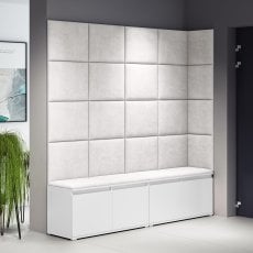 Komplet za hodnik Emi 3 -  bel