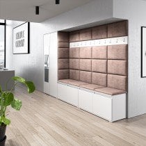PKMebel - Komplet za hodnik z ogledalom Emi 9 - bel