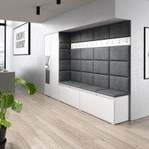PKMebel - Komplet za hodnik z ogledalom Emi 9 - bel