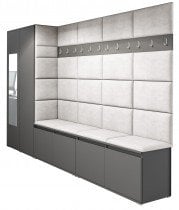 PKMebel - Komplet za hodnik z ogledalom Emi 9 - bel