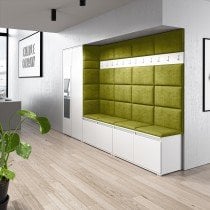 PKMebel - Komplet za hodnik z ogledalom Emi 9 - bel