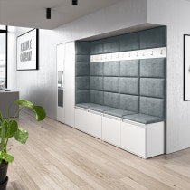 PKMebel - Komplet za hodnik z ogledalom Emi 9 - bel