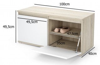 PKMebel - Komplet za hodnik z ogledalom Emi 9 - bel