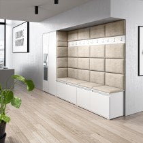 PKMebel - Komplet za hodnik z ogledalom Emi 9 - bel