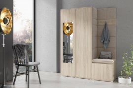 Komplet za hodnik z ogledalom Emi 11 - sonoma