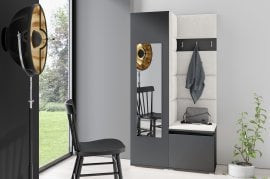 Komplet za hodnik z ogledalom Emi 13 - grafit