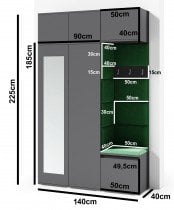 PKMebel - Komplet za hodnik Emi 18 - bela