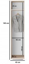 PKMebel - Komplet za hodnik Emi 21 - grafit