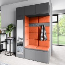 PKMebel - Komplet za hodnik Emi 21 - grafit