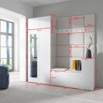 PKMebel - Komplet za hodnik Emi 26 - grafit
