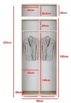 PKMebel - Komplet za hodnik Emi 26 - grafit