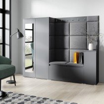 PKMebel - Komplet za hodnik Emi 27 - grafit