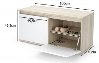 PKMebel - Komplet za hodnik Emi 28 - sonoma hrast