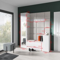 PKMebel - Komplet za hodnik Emi 29 - grafit