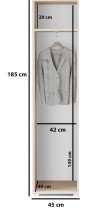 PKMebel - Komplet za hodnik Emi 29 - grafit
