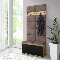 PKMebel - Komplet za hodnik Emi 1 - artisan hrast/črn