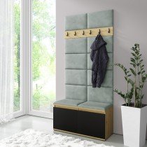 PKMebel - Komplet za hodnik Emi 1 - artisan hrast/črn
