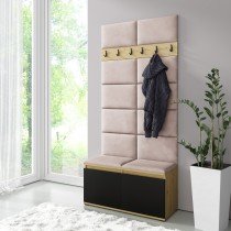 PKMebel - Komplet za hodnik Emi 1 - artisan hrast/črn