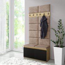 PKMebel - Komplet za hodnik Emi 1 - artisan hrast/črn