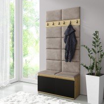 PKMebel - Komplet za hodnik Emi 1 - artisan hrast/črn